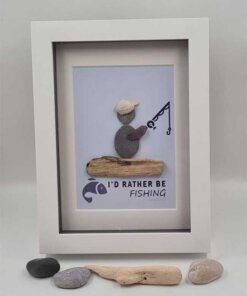 Fishing Pebble Art - Fathers Day