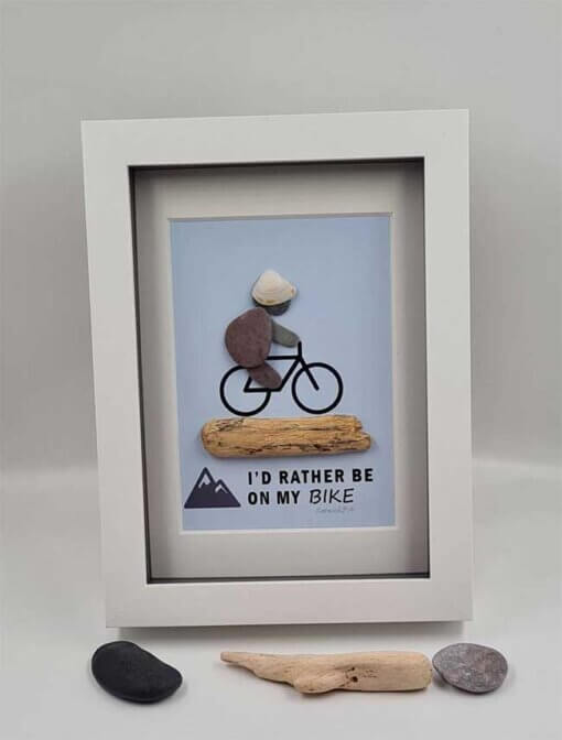 Cyclist Pebble Picture