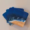 Handmade Resin Ocean Blue Light Green Coasters