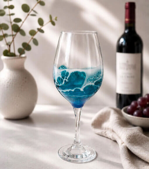 Ocean Wine Glass Resin Gift